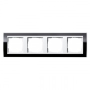 Рамка 4-ая Gira Event Clear Черный цвет вставки Белый глянцевый
