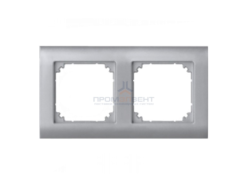 Рамка Merten M-Arc 2 поста Алюминий (System M)