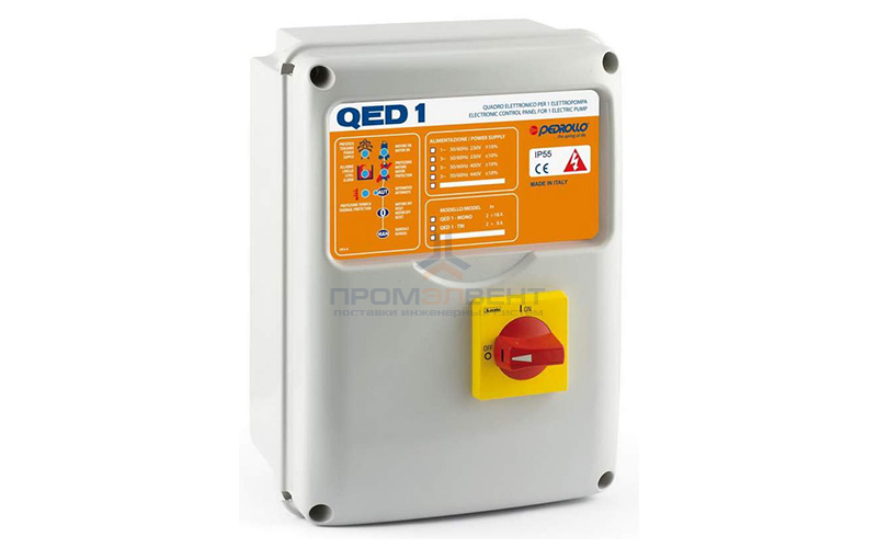 Пульт управления Pedrollo QED 1-MONO - 0,37-2,2 кВт (однофазный, 2-16 А)