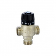 Клапан термостатический смесительный STOUT - 1"1/4 (НР, t30-65°C, kvs 3.5, T-образное смешивание)