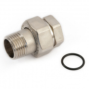 Соединение быстроразъемое (американка) латунное STOUT - 2" (ВР/НР,никель,уплотнение o-ring кольцо)