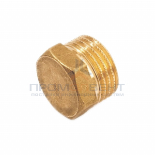 Заглушка латунная с наружной резьбой STOUT - 1"