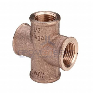 Крестовина Viega 3180 - 3/8" (резьбовая, бронза без покрытия)