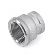 Муфта латунная резьбовая переходная STOUT - 1" x 3/4" (никелированная)