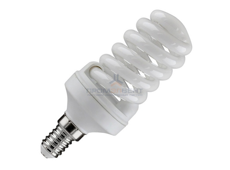 Лампа энергосберегающая ESL QL7 20W 6400K E14 спираль d46x103 холодная