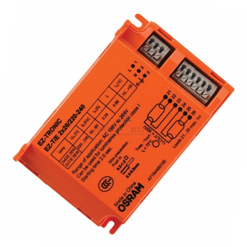 ЭПРА Osram EZ-T/E 2x18 для компактных люминесцентных ламп