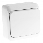 Выключатель одноклавишный Этюд белый [уп 25 шт]