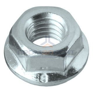 Гайка с фланцем М8 шестигранная оцинкованная DIN6923 (упаковка 100шт)