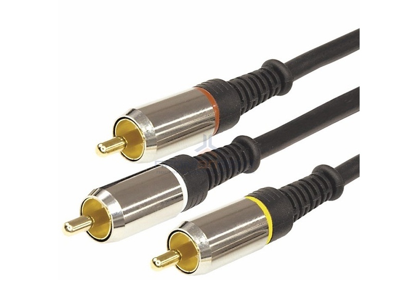 Шнур 3RCA Plug-3RCA Plug 3М GOLD-металл