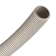 Труба ПВХ гибкая гофр. д.50мм, лёгкая без протяжки, цвет серый [бухта 30м]