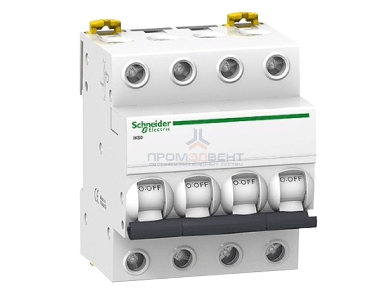 Автоматический выключатель Schneider Electric Acti 9 iK60 4П 63A 6кА C (автомат)