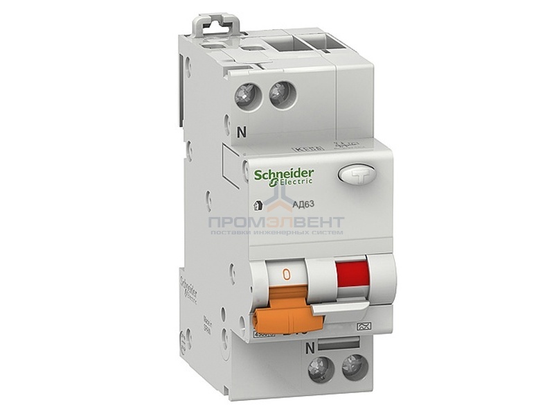 Дифференциальный автомат Schneider Electric АД63 1п+н 40А 300мA 4,5кА C