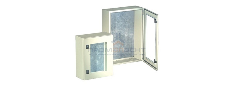 Навесной шкаф CE, с прозрачной дверью, 400 x 300 x 200мм, IP55