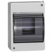 Бокс КМПн 2/4 на 4 модуля накладной пластиковый с прозрачной дверкой ИЭК