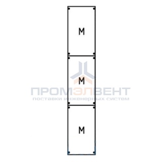 Панель с монтажной платой 1ряд/9 реек